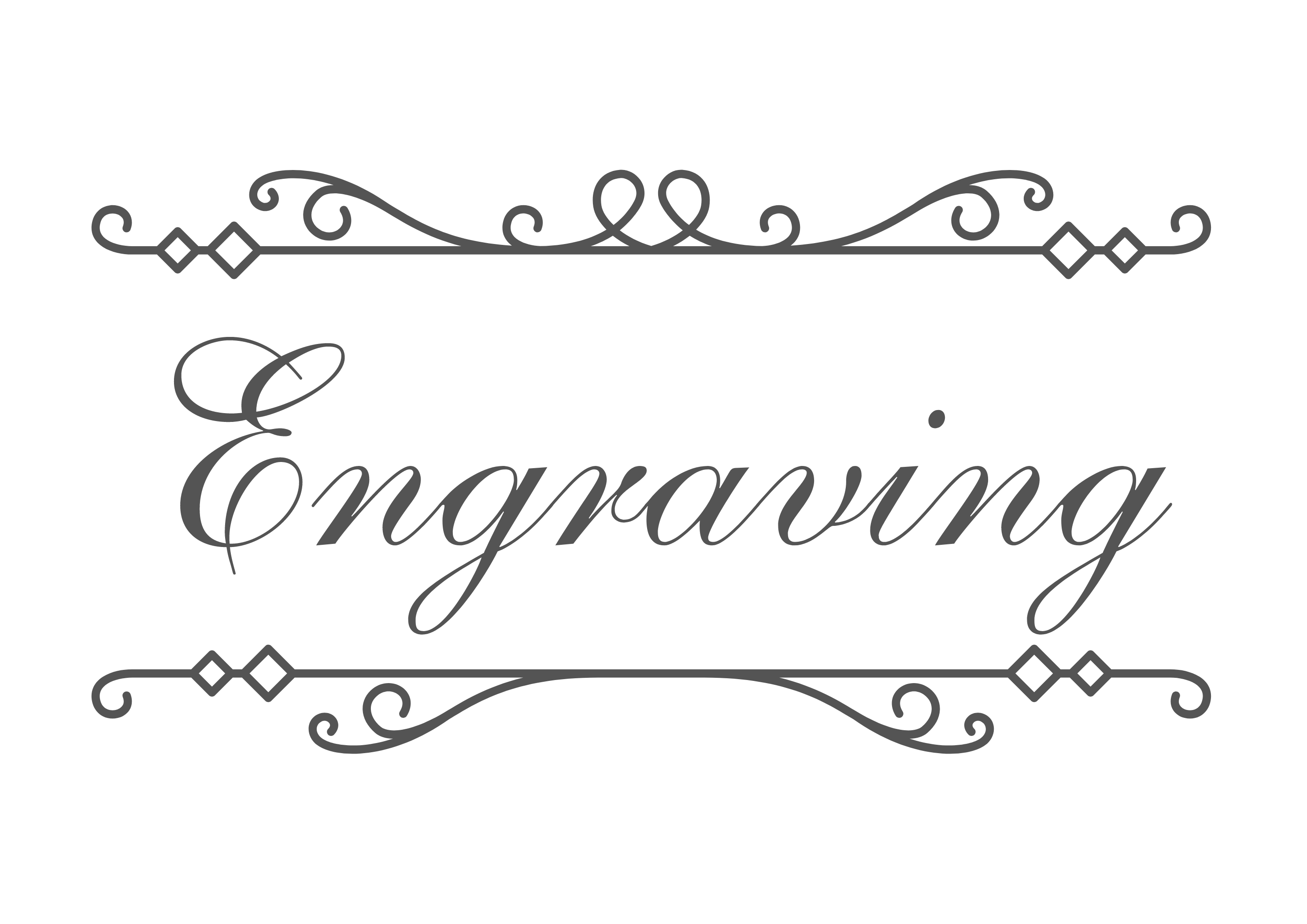 Grey Engraving Icon informing about the Free Engraving